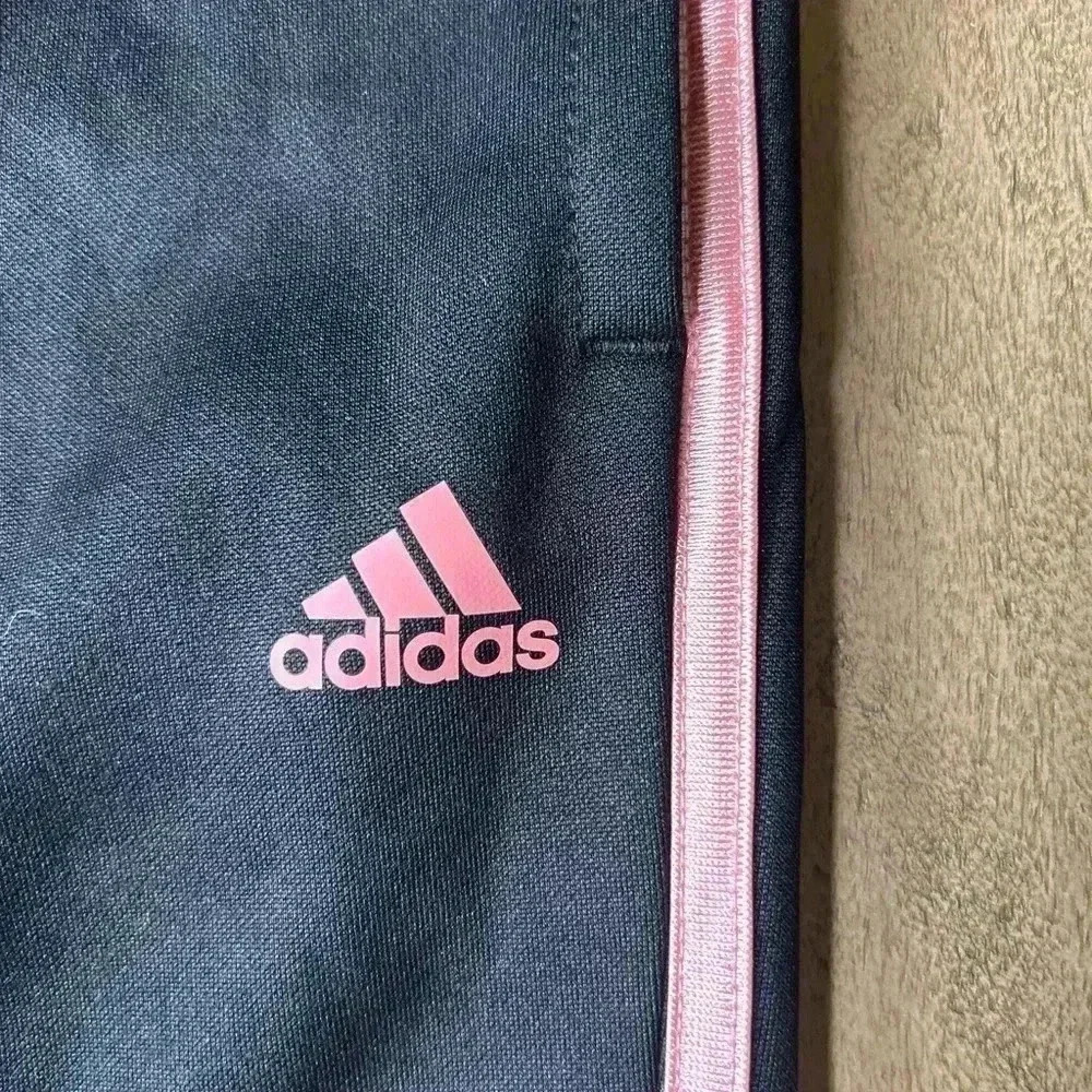 Adidas joggers, black with pink stripes, Large, NWT - Picture 5 of 7